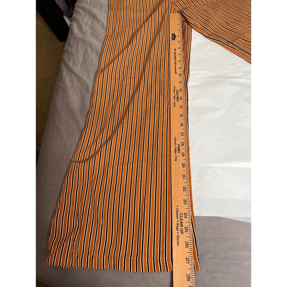 Blu Pepper womens size L pants brown/black striped belted wide leg cropped boho - Picture 5 of 10